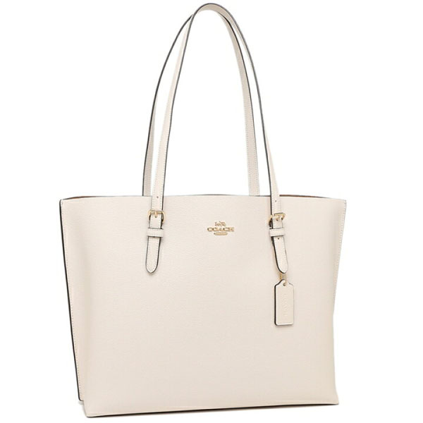 Coach Tote Shoulder Bag Mollie Tote Chalk White Light Saddle # 1671