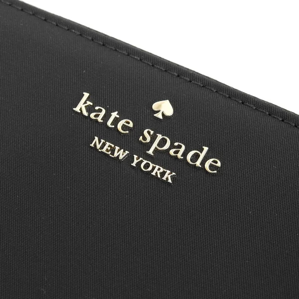 Kate Spade Long Wallet Chelsea Nylon Large Zip Continental Wallet Black # KC631