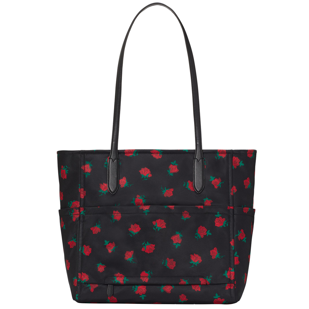 Kate Spade Chelsea Rose Toss Printed Tote Black # KE432