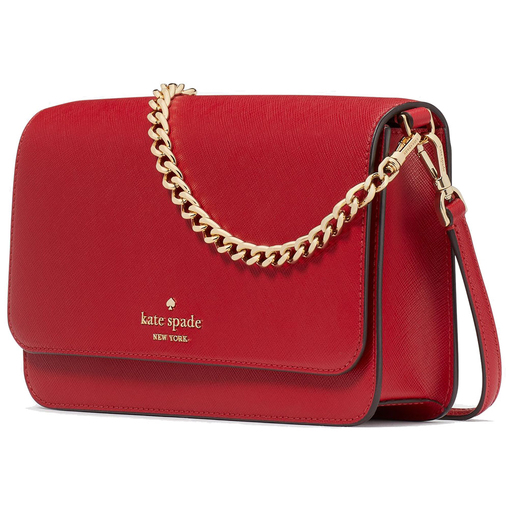 Kate Spade Madison Flap Convertible Crossbody Bag Sling Candied Cherry Red # KC430