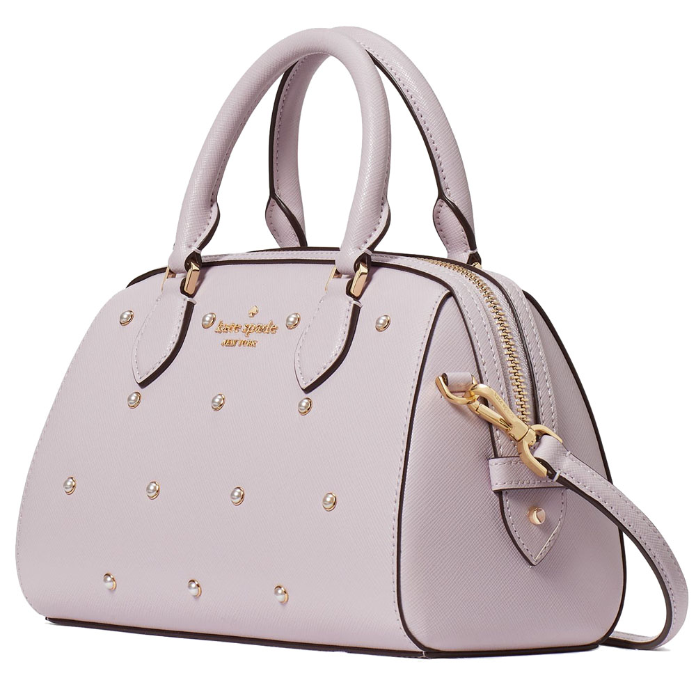 Kate Spade Crossbody Bag Sling Madison Studded Pearl Duffle Lilac Moon Light Purple # KF494