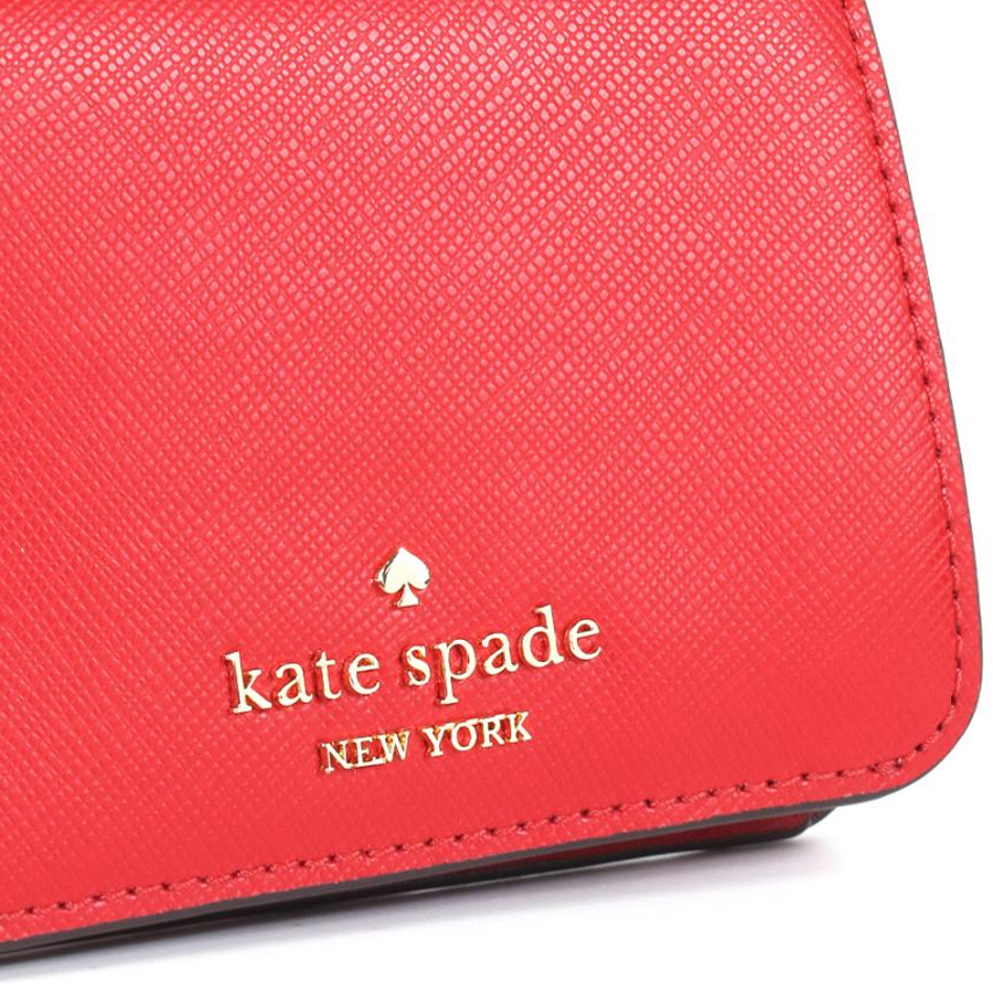 Kate Spade Madison Saffiano Leather Small Bifold Wallet Candied Cherry Red # KC581