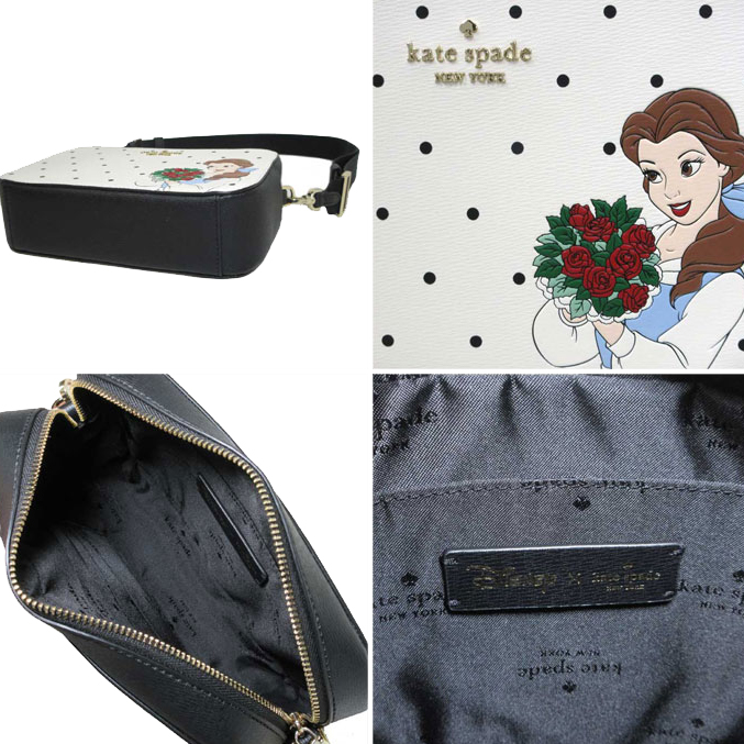 Kate Spade Disney X Kate Spade Beauty And The Beast Mini Camera Bag Crossbody Sling Cream Off White # KE656