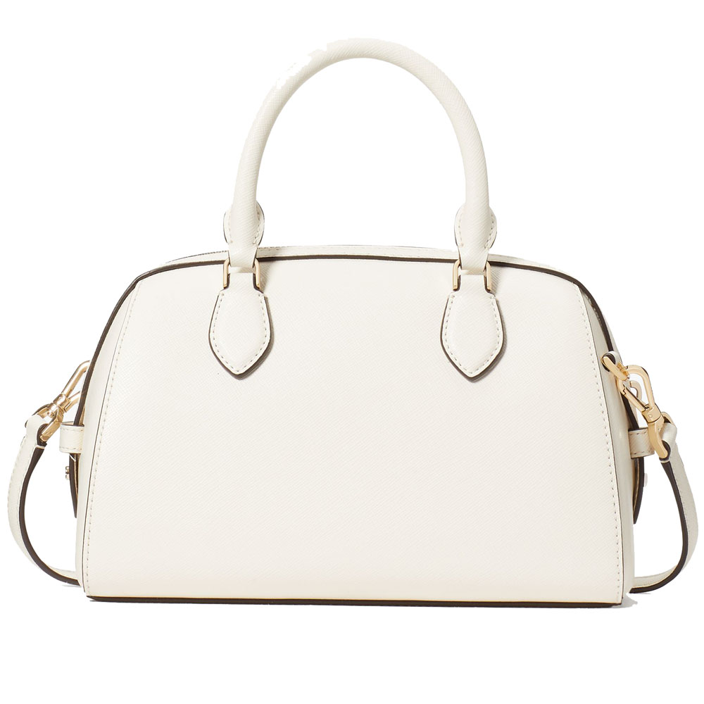 Kate Spade Madison Leather Small Duffle Satchel Crossbody Bag Sling Meringue Cream Off White # KF493