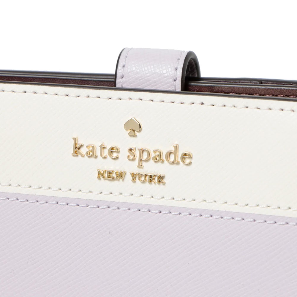 Kate Spade Medium Wallet Madison Medium Compact Bifold Wallet Lilac Moon # KC511