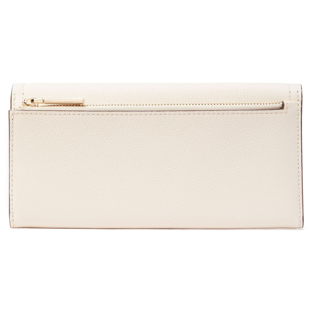 Kate Spade Rosie Large Leather Flap Wallet Parchment White # KB014