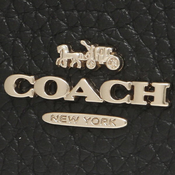 Coach Zip Card Case Black # 6303