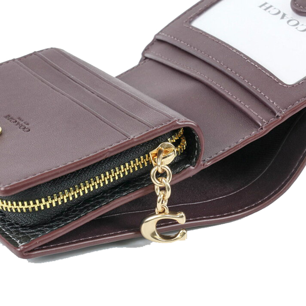 Coach Snap Wallet With Coach Heritage Black # CM216