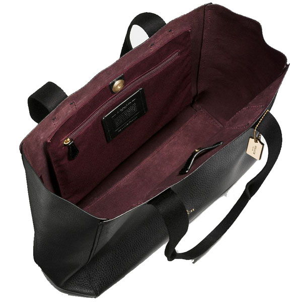 Coach Derby Tote In Pebble Leather Black # 58660