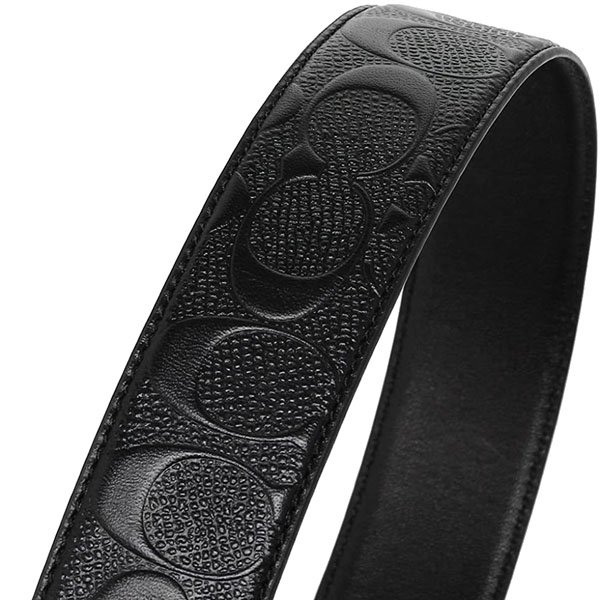 Coach Men Harness Buckle Cut To Size Reversible Belt 38Mm Black # CQ024