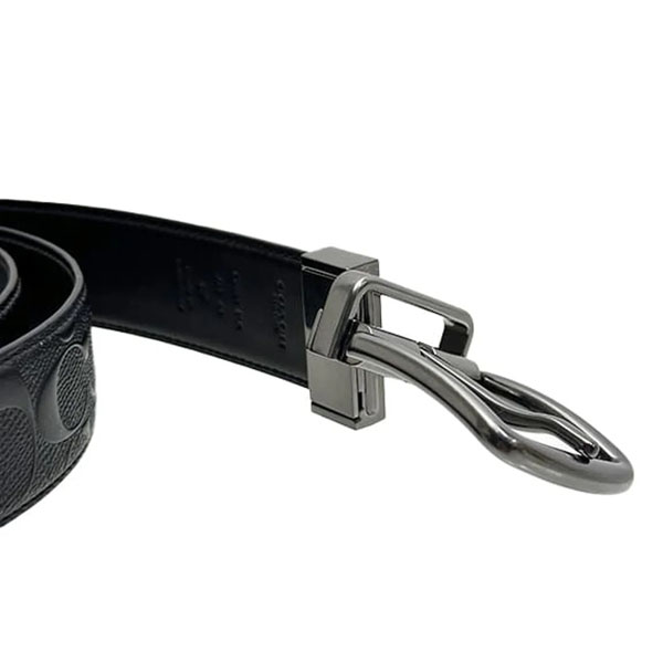 Coach Men Harness Buckle Cut To Size Reversible Belt 38Mm Black # CQ024