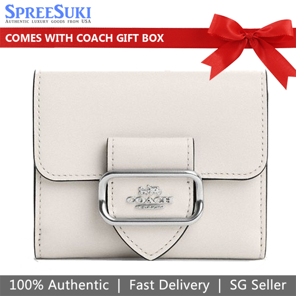 Coach Small Morgan Wallet Chalk White / Silver # CP461