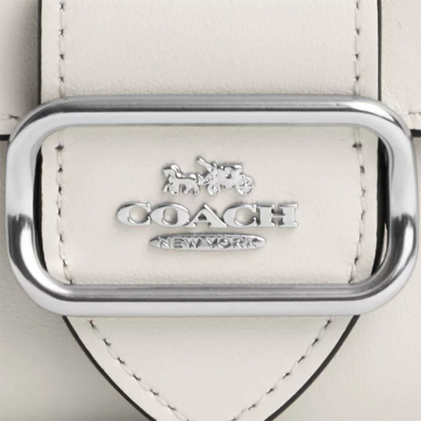 Coach Small Morgan Wallet Chalk White / Silver # CP461