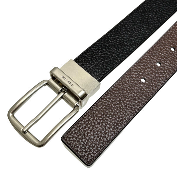 Coach Men Harness Buckle Cut To Size Reversible Belt 38Mm Black Dark Brown # CQ023