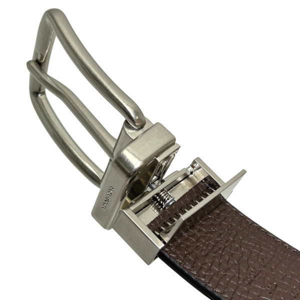 Coach Men Harness Buckle Cut To Size Reversible Belt 38Mm Black Dark Brown # CQ023