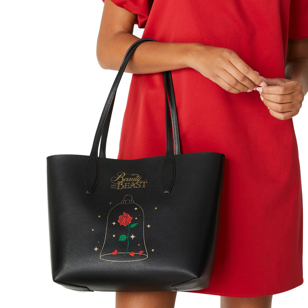 Kate Spade Disney X Kate Spade New York Beauty And The Beast Tote Black # KE572