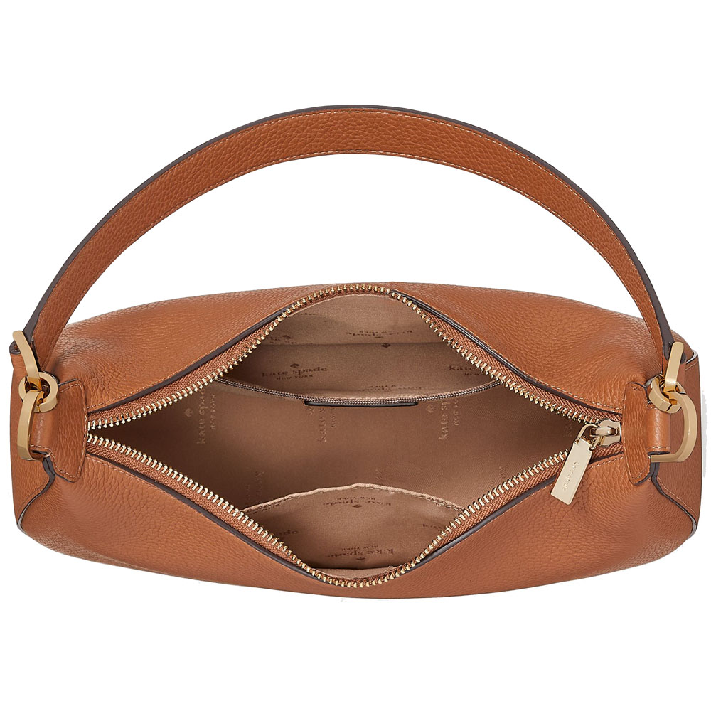 Kate Spade Crossbody Bag Sling Janie Pebbled Leather Shoulder Bag Warm Gingerbread Brown # KE660