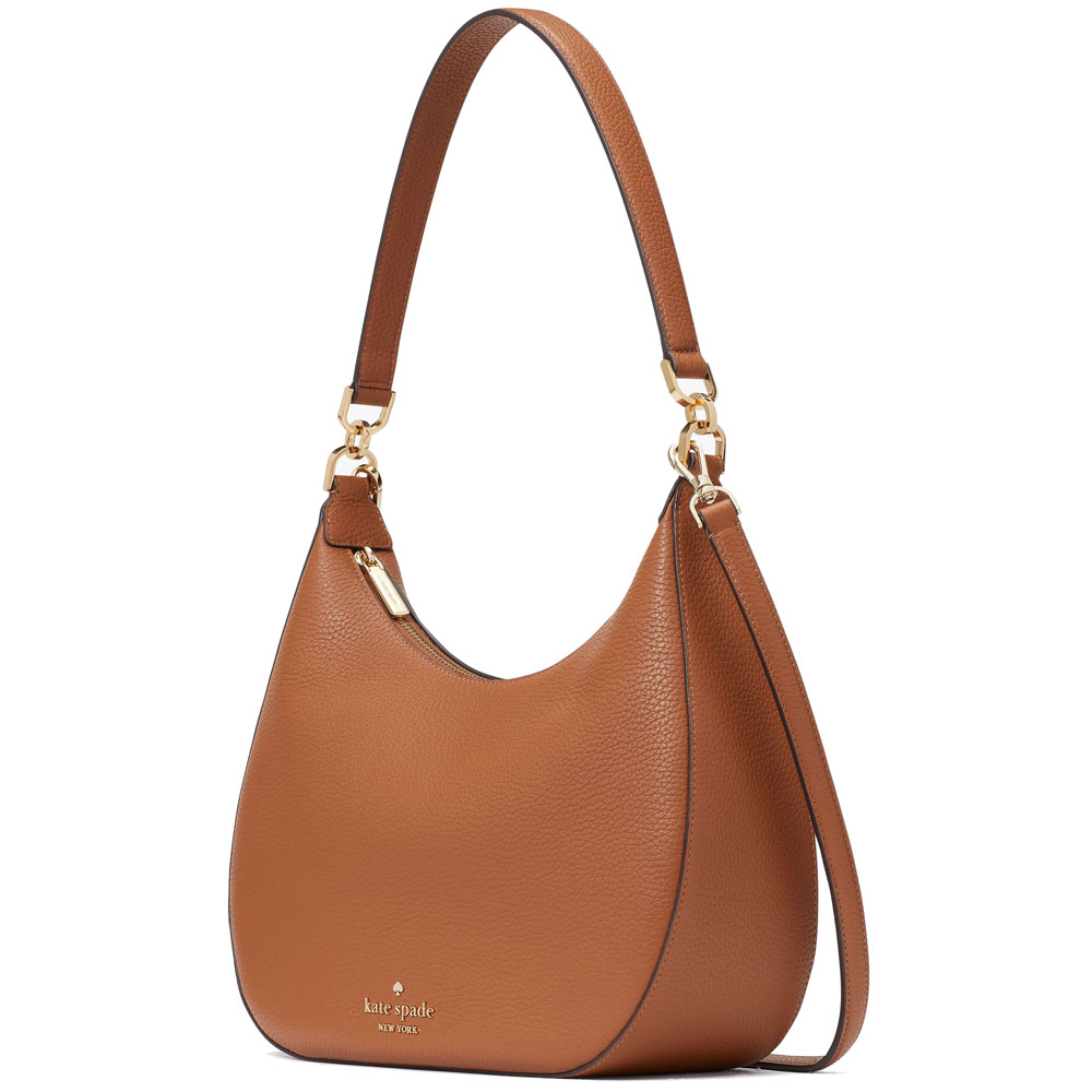 Kate Spade Crossbody Bag Sling Janie Pebbled Leather Shoulder Bag Warm Gingerbread Brown # KE660