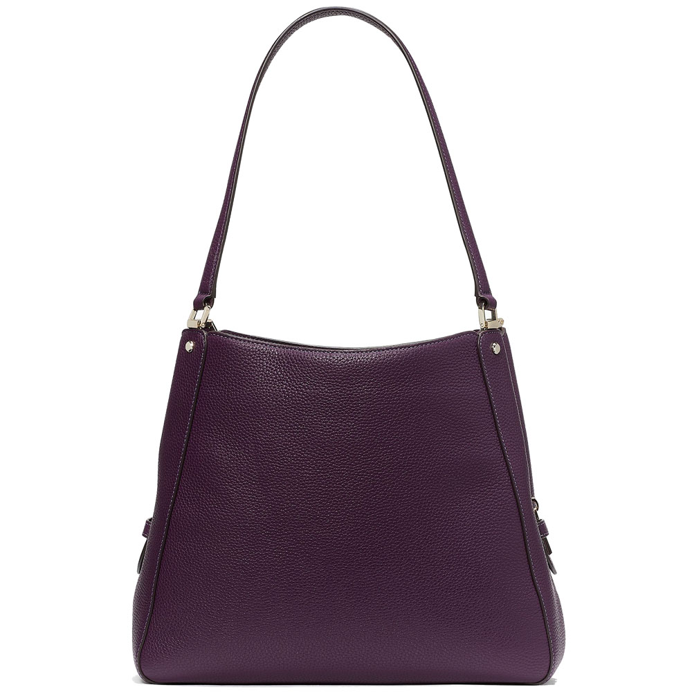 Kate Spade Tote Leila Medium Triple Compartment Shoulder Bag Ripe Plum # WKR00344