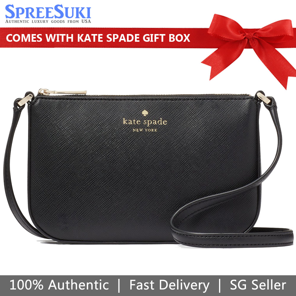 Kate Spade Schuyler Saffiano Small Crossbody Bag Sling Black # KE702