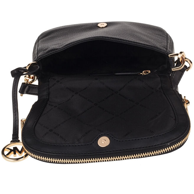 Michael Kors Bedford Small Flap Leather Crossbody Black # 35F9GBFC1LD1