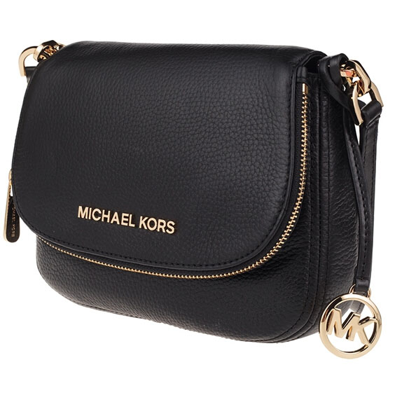 Michael Kors Bedford Small Flap Leather Crossbody Black # 35F9GBFC1LD1