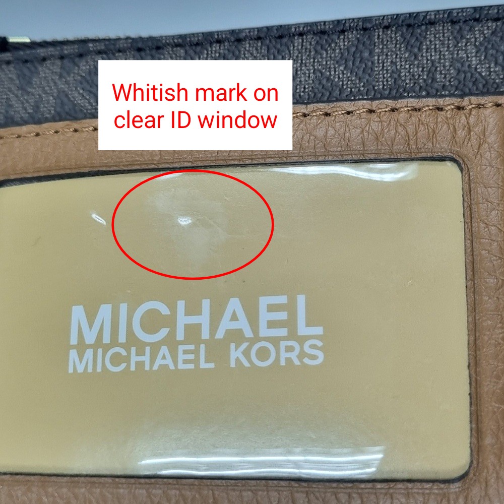 Michael Kors Card Key Case In Gift Box Fulton Small Top Zip Coin Pouch With Id Brown Acorn # 35H8GFTP1BD2