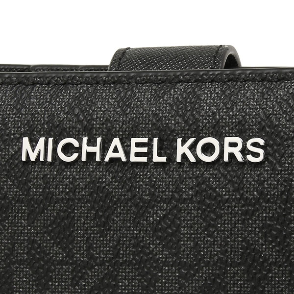 Michael Kors Medium Wallet Jet Set Travel Medium Bifold Zip Corner Wallet Black # 35F8STVF2BD1