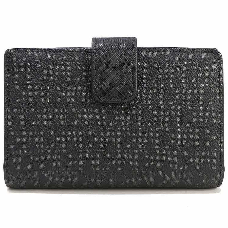Michael Kors Medium Wallet Jet Set Travel Medium Bifold Zip Corner Wallet Black # 35F8STVF2BD1