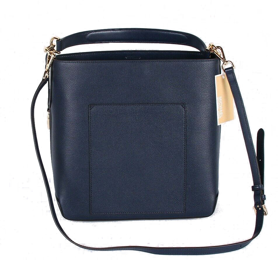 Michael Kors Shoulder Bag Crossbody Bag Hayes Large Bucket Studded Shoulder Bag Navy Dark Blue # 35F8GYEL3TD1