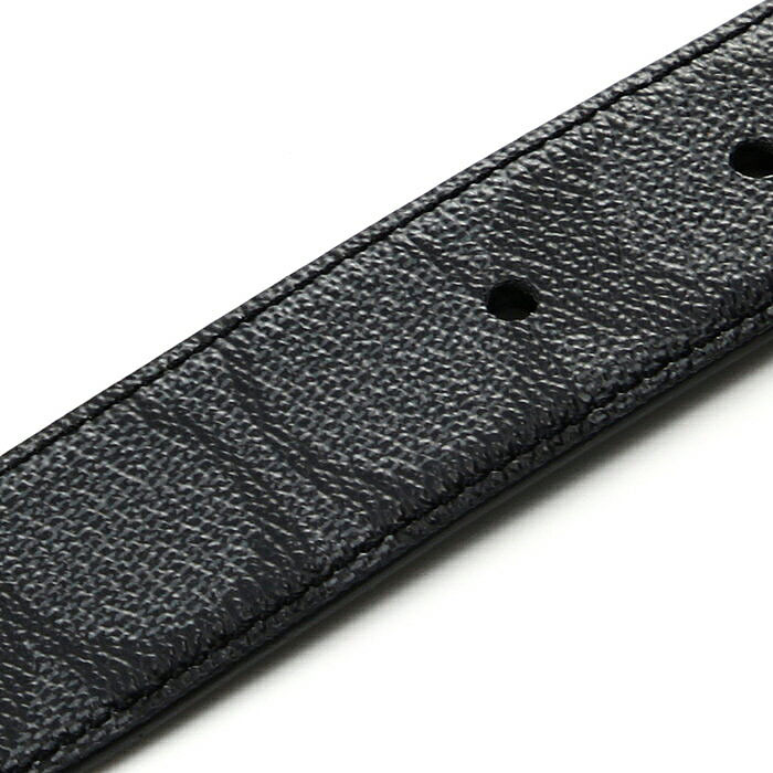 Coach Men Signature Mod Plaque Harness Cut-To-Size Reversible Belt Charcoal Black # F65242D1