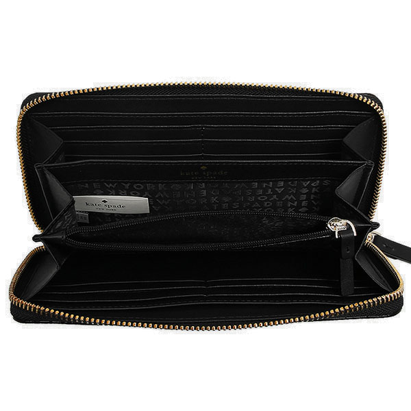 Kate Spade Laurel Way Neda Zip Around Continental Long Wallet Black # WLRU2669D1