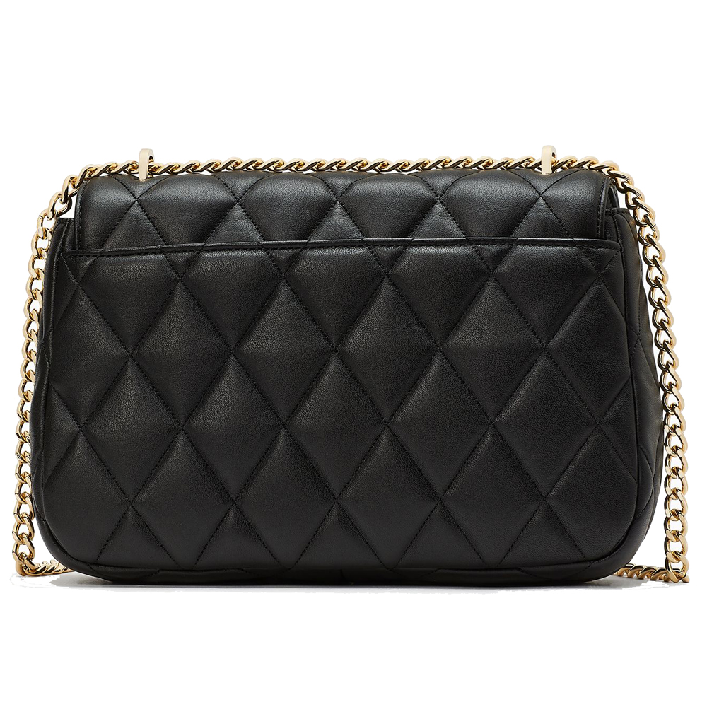 Kate Spade Carey Smooth Quilted Leather Medium Crossbody Shoulder Bag Black # KA766D6