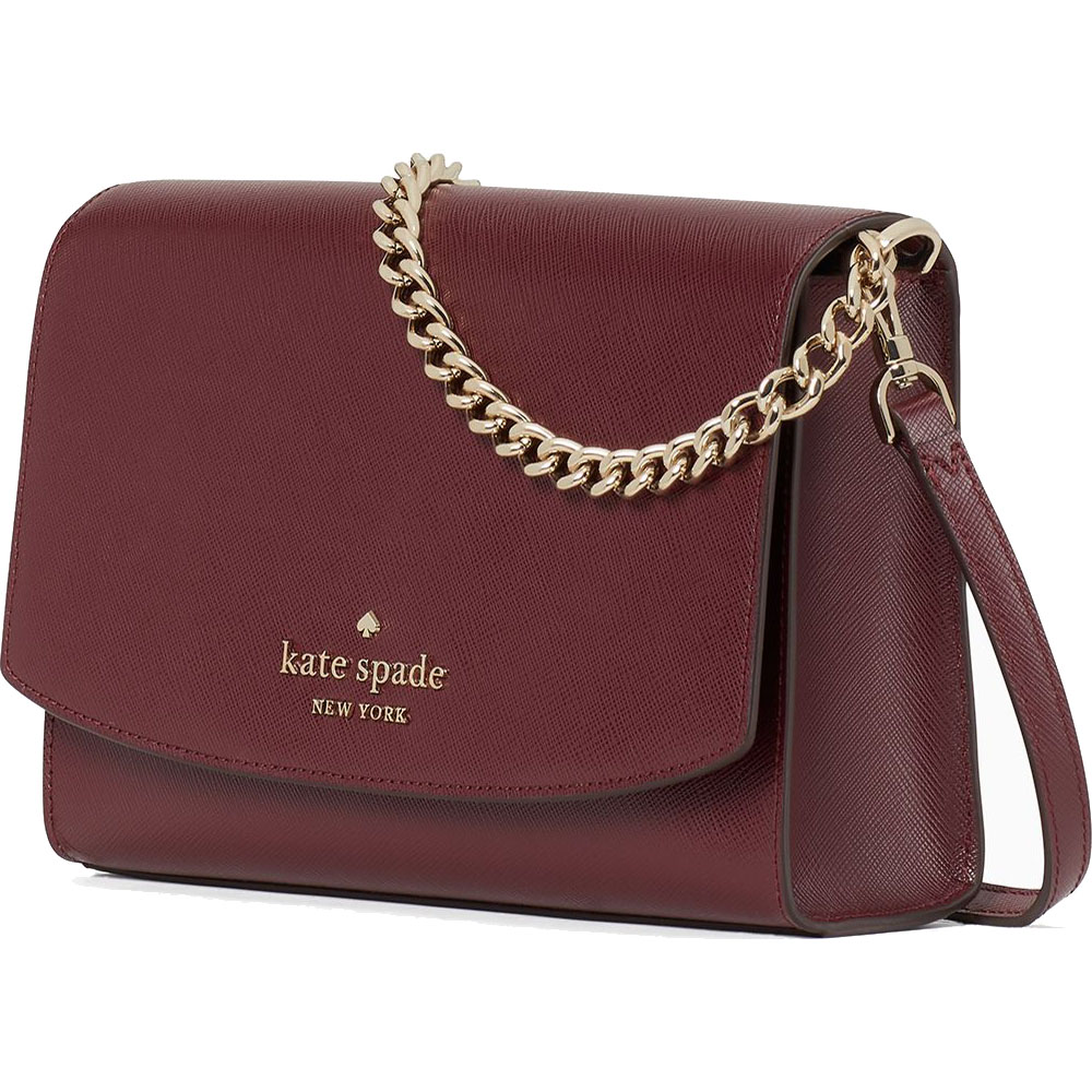 Kate Spade Crossbody Bag Carson Convertible Crossbody Cherrywood Dark Red # WKR00119D5