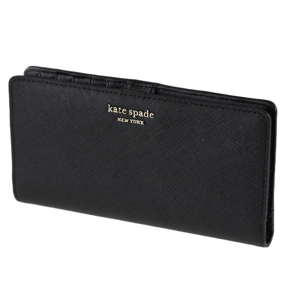 Kate Spade Cameron Large Slim Bifold Wallet Medium Wallet Black # WLRU5444D1