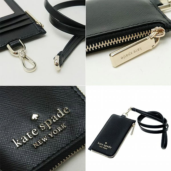 Kate Spade Staci Card Case Lanyard Black # WLR00139D2