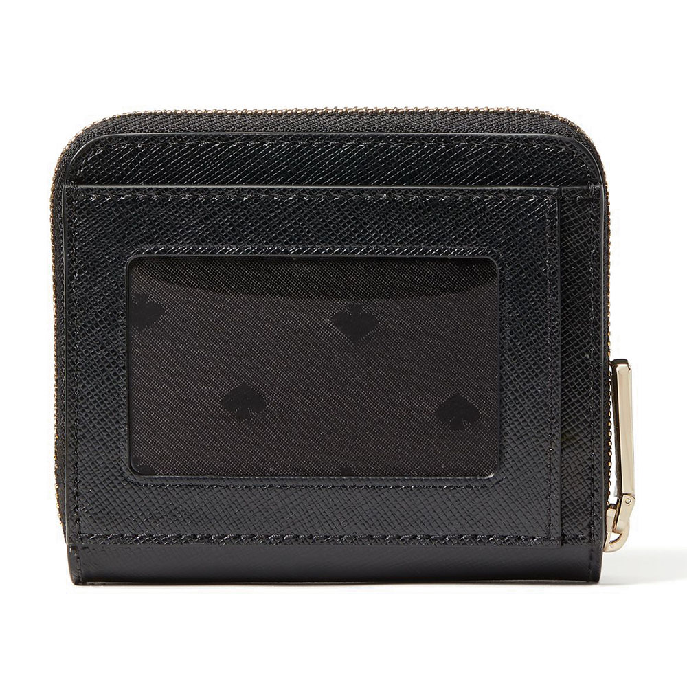 Kate Spade Small Wallet Small Zip Around Bifold Wallet Black # WLR00634D4