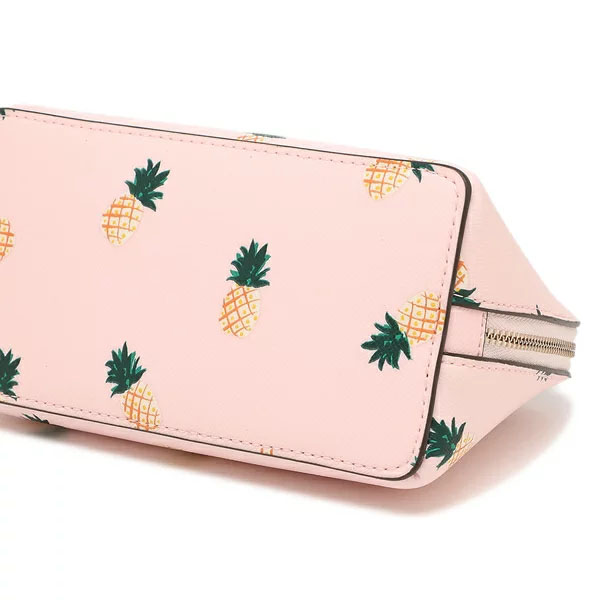 Kate Spade Staci Printed Small Pineapples Cosmetic Case Pink # K7220D1