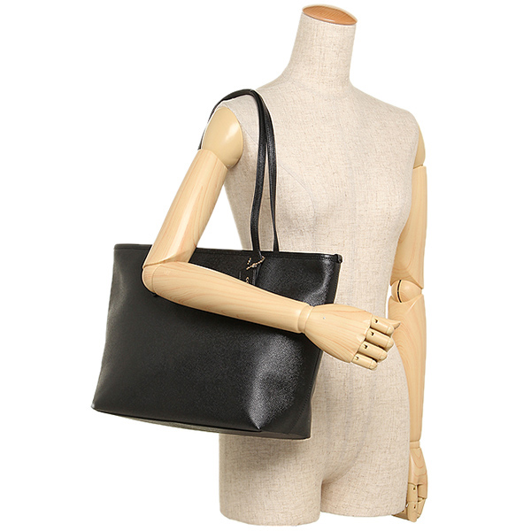 Coach Shoulder Bag With Gift Bag City Zip Tote In Crossgrain Leather Black # F58846D1