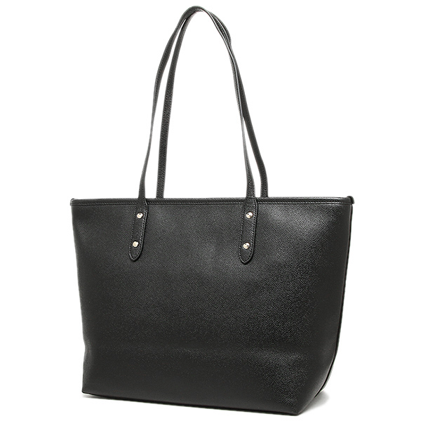 Coach Shoulder Bag With Gift Bag City Zip Tote In Crossgrain Leather Black # F58846D1