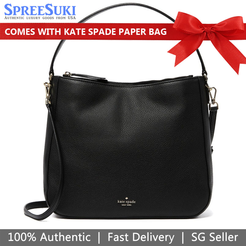 Kate Spade Jackson Double Compartment Shoulder Bag Black # WKRU5939D1