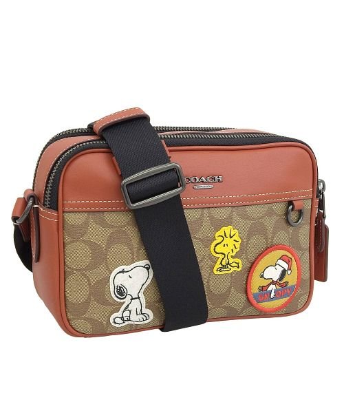 Coach Coach X Peanuts Graham Crossbody In Signature Canvas With Patches Khaki # CE746