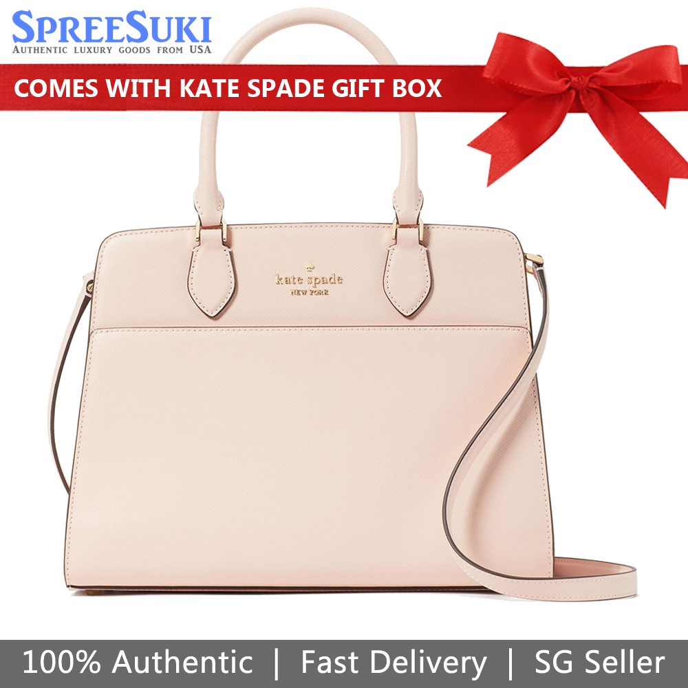 Kate Spade Crossbody Bag Sling Madison Saffiano Medium Satchel Conch Pink # KC436D5