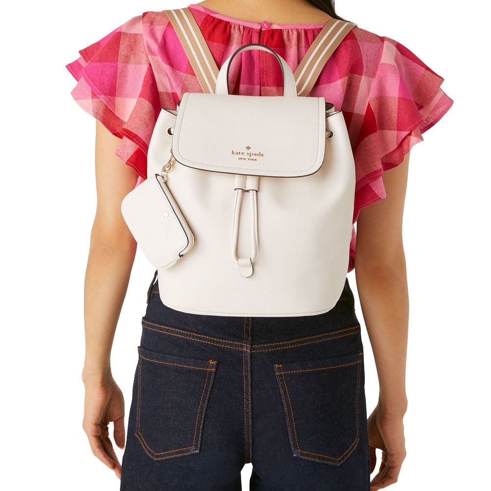 Kate Spade Rosie Medium Flap Backpack Parchment # KB714