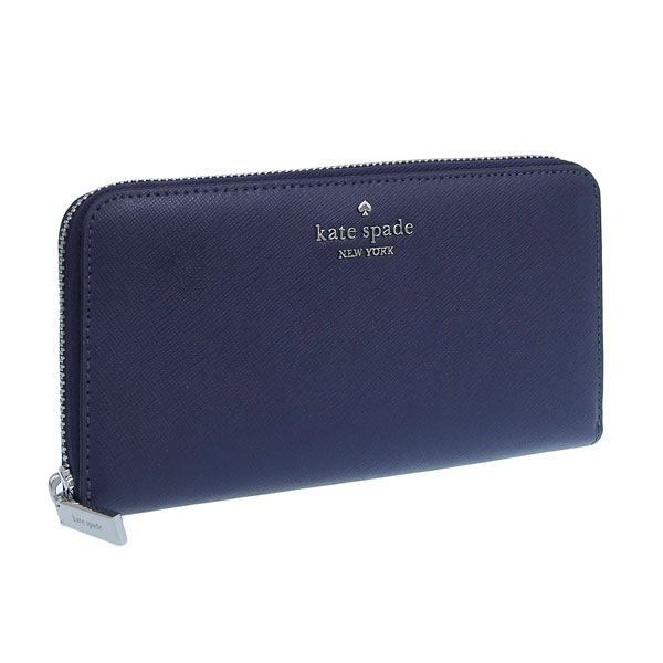 Kate Spade Long Wallet Continental Zip Wallet Madison Saffiano Leather Parisian Navy Blue # KC578