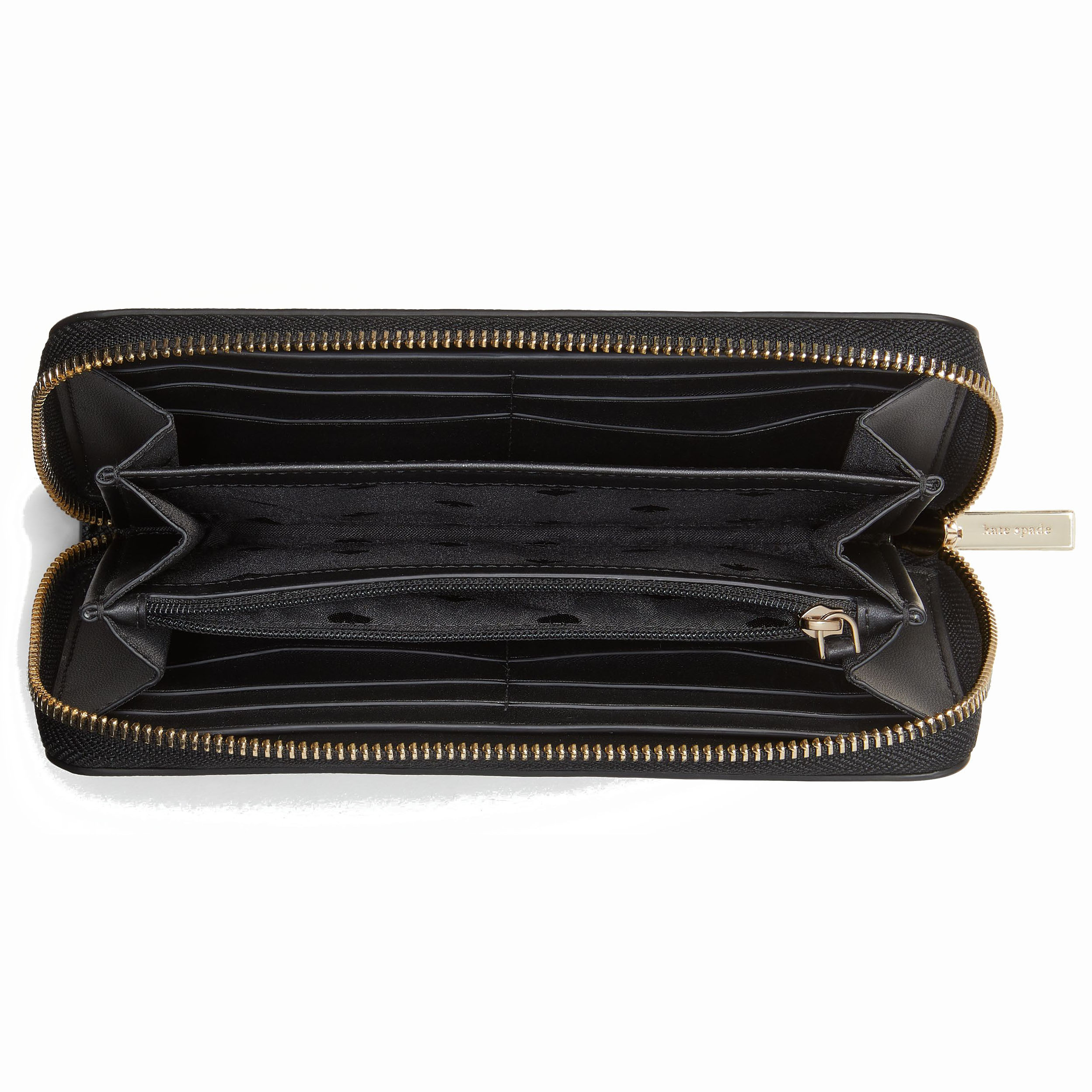 Kate Spade Long Wallet Staci Large Continental Wallet Zip Around Black # WLR00120