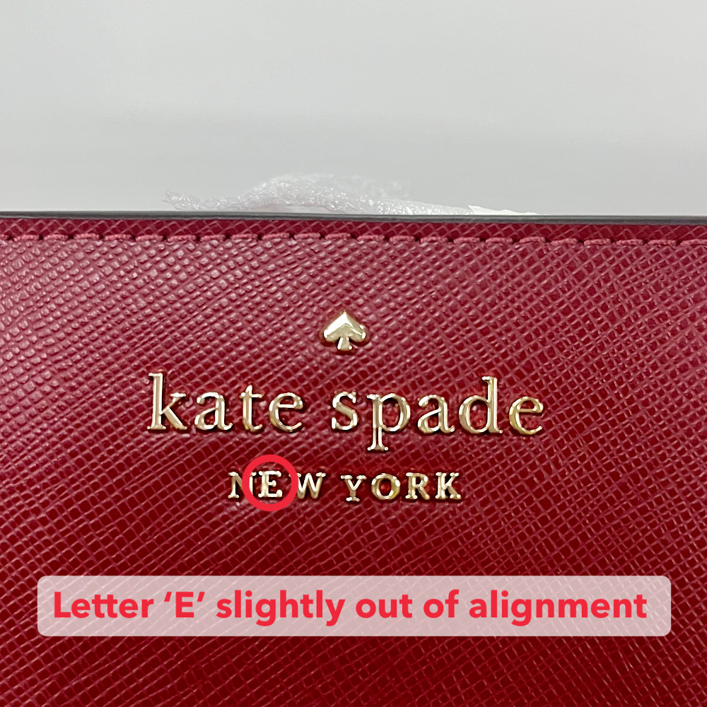 Kate Spade Medium Wallet Staci Saffiano Leather Medium Compact Bifold Wallet Red Currant # WLR00128D14