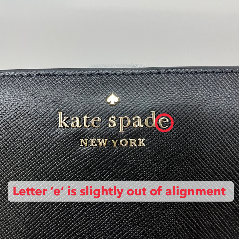 Kate Spade Medium Wallet Staci Medium Compact Bifold Wallet Black / Gold # WLR00128D17