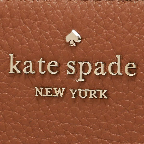 Kate Spade Long Wallet Pebbled Leather Large Continental Wallet Warm Gingerbread Brown # WLR00392D1