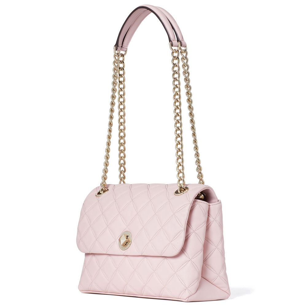 Kate Spade Crossbody Bag Natalia Medium Flap Shoulder Bag Rose Smoke Pink # WKRU7076D2